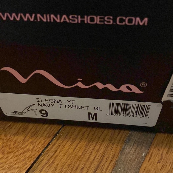 New Nina sequin blue heels pumps shoes with dust bag - Picture 4 of 8